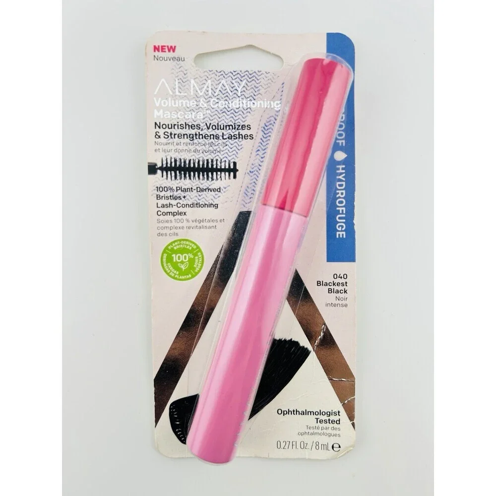 Almay Volume & Conditioning Mascara, 040 Blackest Black Waterproof, 0.27 fl oz